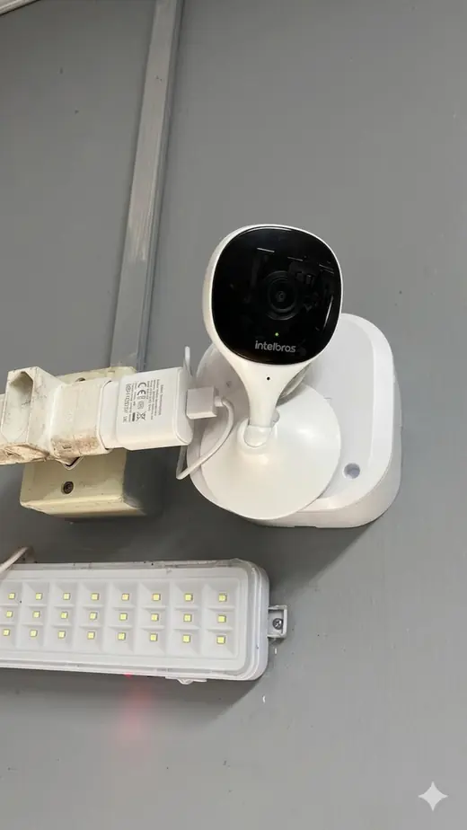 Câmera de segurança instalada em ambiente interno